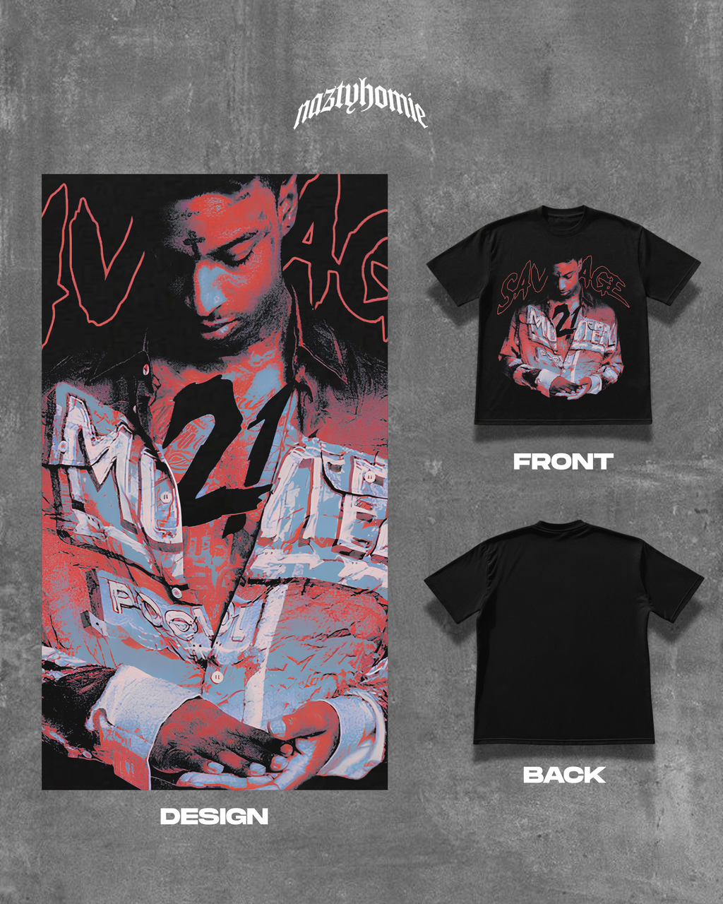 21 SAVAGE 'SAINT LAURENT DON' TEE